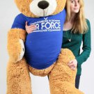 Air Force Giant 5 ft Teddy Bear Wears T-shirt SOMEONE IN THE AIR FORCE LOVES YOU