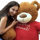 5 Foot Giant Teddy Bear 60 Inches Soft Cinnamon Brown Color YOU ARE SPECIAL