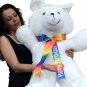 Giant Teddy Bear 36 Inches Soft, Happy Birthday Neck Ribbon, Made in USA America