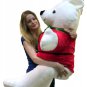 American Made Giant Santa Bear 54 Inch Soft Big Plush Life Size Christmas Teddy