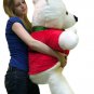 American Made Giant Santa Bear 54 Inch Soft Big Plush Life Size Christmas Teddy