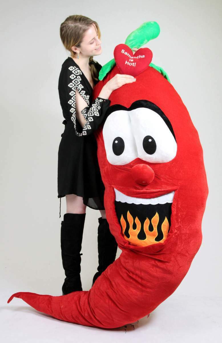 Personalized Giant Stuffed Hot Chili Pepper 6 Feet (Fill in Name) is Hot