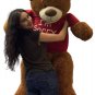 5 Foot Giant Teddy Bear 60 Inch Soft Cinnamon Brown Color Wears I'M SORRY Tshirt