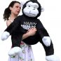 Happy Graduation Giant Stuffed Gorilla 40 Inch Big Plush Soft Plush Monkey New