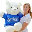 American Made Big Teddy Bear 36 Inch Soft, Tshirt Someone in Air Force Loves You
