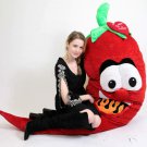 Big Plush Hot Pepper 6 Foot Soft Huge with Heart Says A HOTTIE FOR A HOTTIE