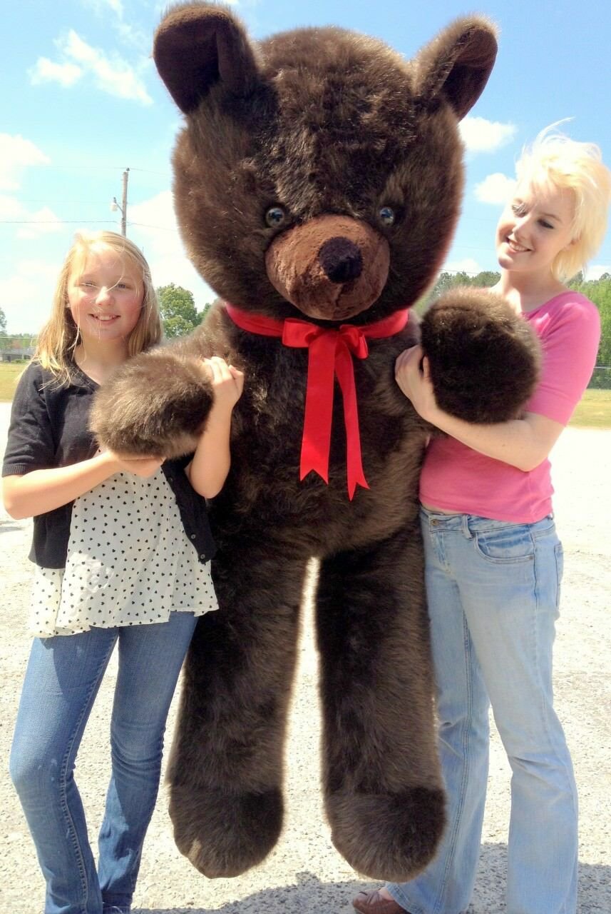American Made Giant 6 Foot Teddy Bear Dark Brown Soft Stuffed Jumbo Teddy Bear
