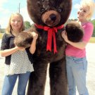 American Made Giant 6 Foot Teddy Bear Dark Brown Soft Stuffed Jumbo Teddy Bear