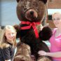 American Made Giant 6 Foot Teddy Bear Dark Brown Soft Stuffed Jumbo Teddy Bear