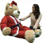 Giant Christmas Teddy Bear 60 Inch Soft, Wears Santa Claus Suit 5 Foot Xmas Bear