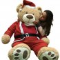 Giant Christmas Teddy Bear 60 Inch Soft, Wears Santa Claus Suit 5 Foot Xmas Bear