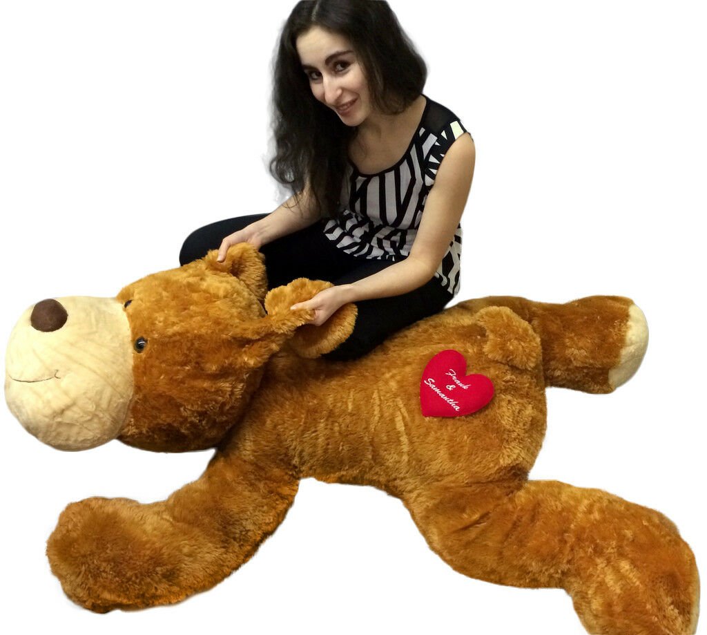 Personalized Giant Stuffed Dog 5 Feet Long Soft and Romantic, 2 Customized Names