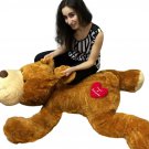 Personalized Giant Stuffed Dog 5 Feet Long Soft and Romantic, 2 Customized Names