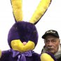 Giant Stuffed Easter Bunny 60 Inch Soft Big Plush 5 Foot Rabbit Purple Yellow