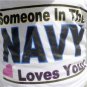 American Made Giant White Gorilla Wears Tshirt SOMEONE IN THE NAVY LOVES YOU