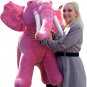 American Made Giant Stuffed Pink Elephant Huge 54 Inches Long 3 Feet Tall New