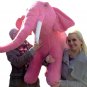 American Made Giant Stuffed Pink Elephant Huge 54 Inches Long 3 Feet Tall New
