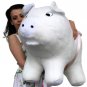 American Made Giant Stuffed Pig 32 Inch Soft White Big Plush Hog Farm Animal New