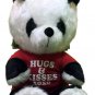 American Made Giant Stuffed Panda Soft Huge 54 Inches Wears HUGS AND KISSES XOXO