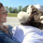 Giant Stuffed Monkey Gorilla 40-inches wearing White Graduation Gown and Cap