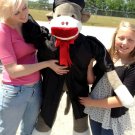 American Made Giant Graduation Sock Monkey 54 Inch Soft Brand New 4.5 Feet Tall
