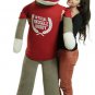 American Made Giant Plush 5 Foot Sock Monkey Wears Official Snuggle Buddy Tshirt