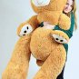 Big Plush Giant Teddy Bear 5 Feet Tall Honey Brown Color Soft Big Teddy Bear