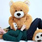 Big Plush Giant Teddy Bear 5 Feet Tall Honey Brown Color Soft Big Teddy Bear