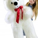 Giant White Teddy Bear 46 inch Soft Big Plush Valentines Day Stuffed Animal New