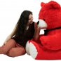 American Made 6 Foot Giant Red Teddy Bear Soft 72 Inch Life Size Brand New