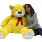5 Foot Soft Yellow Teddy Bear Big Plush 60 Inch Huge Stuffed Animal Made in USA