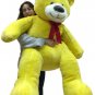 5 Foot Soft Yellow Teddy Bear Big Plush 60 Inch Huge Stuffed Animal Made in USA