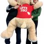 I Love You Giant Stuffed Puppy Dog 5 Foot Soft Wears I LOVE YOU Shirt Big Plush
