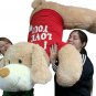 I Love You Giant Stuffed Puppy Dog 5 Foot Soft Wears I LOVE YOU Shirt Big Plush