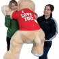 I Love You Giant Stuffed Puppy Dog 5 Foot Soft Wears I LOVE YOU Shirt Big Plush