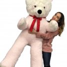 Big Plush Pink White Stuffed Panda Bear, Giant 6 Foot Teddy Bear Huge Soft Plush
