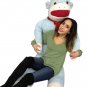 Big Plush Blue Color 6 Foot Giant Sock Monkey Soft Huge Stuffed Animal Made USA