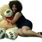 Huge Soft Teddy Bear 5 Feet Tall Big Plush Tan Teddybear  Giant Stuffed Animal