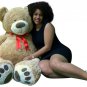 Huge Soft Teddy Bear 5 Feet Tall Big Plush Tan Teddybear  Giant Stuffed Animal