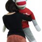 Big Plush Giant  Sock Monkey 54 Inches Soft, Wears  T-shirt I LOVE YOU THIS MUCH