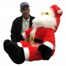 Big Plush Giant Stuffed Sitting Santa Claus 4 Feet Soft Large Christmas 48 Inch