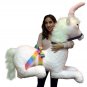 American Made Pink Giant Stuffed Unicorn Soft 4 Feet Wide, 3 Feet Tall