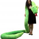 American Made Giant Stuffed Snake 18 Feet Long Soft Green Big Plush Serpent