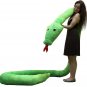 American Made Giant Stuffed Snake 18 Feet Long Soft Green Big Plush Serpent