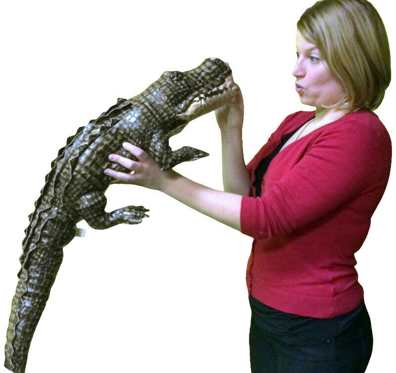 Large Stuffed Alligator 34 inches Long Big Plush Realistic Stuffed Animal