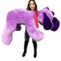 Giant Stuffed Puppy Dog 5 Feet Long Squishy Soft Large Plush Purple Color