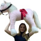 Giant Stuffed Pink Pony 3 feet tall 3 feet wide Stuffed Horse Made in USA
