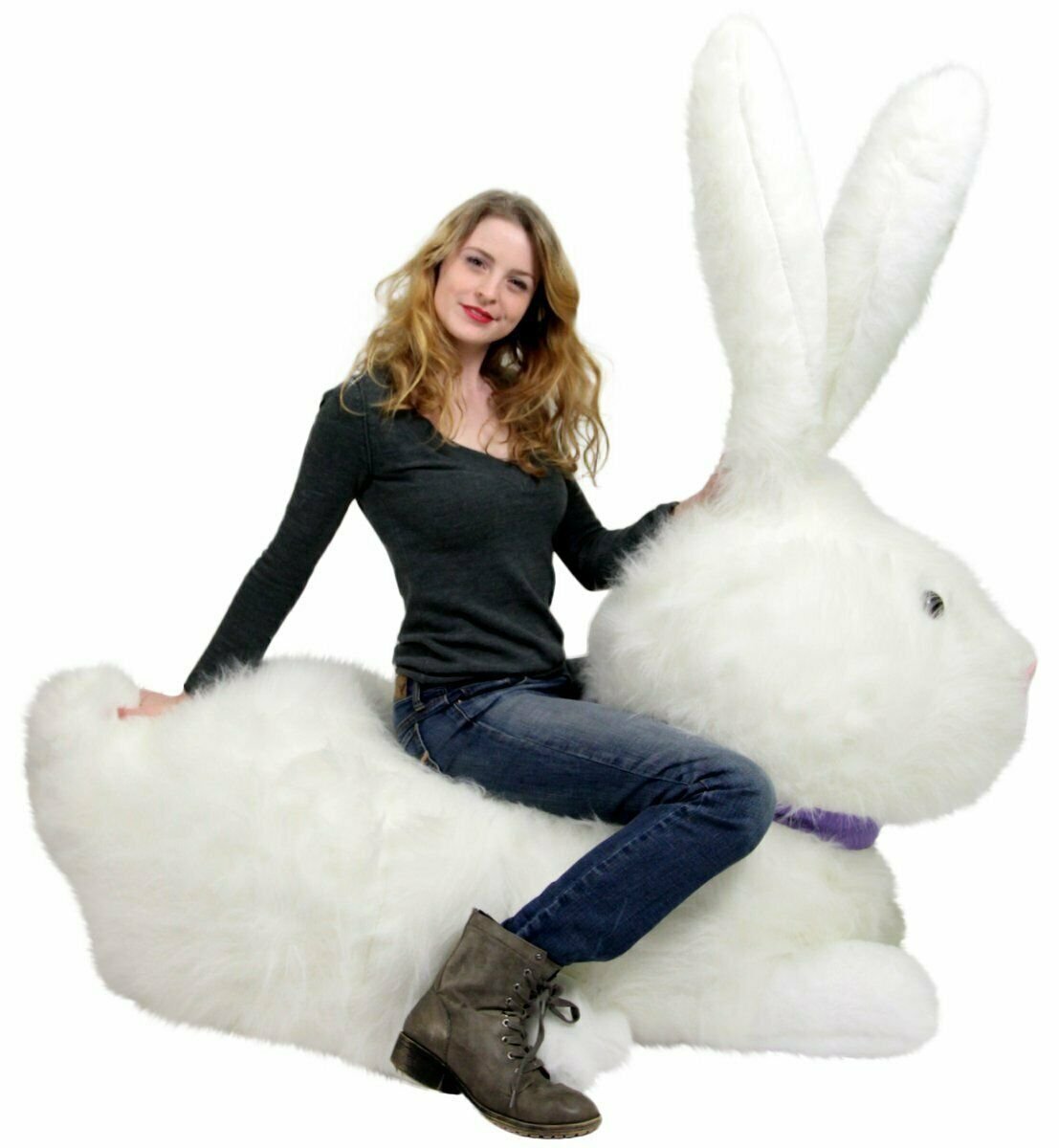 American Made Huge Stuffed Bunny 52 Inch Soft Gigantic Plush Rabbit Made in USA