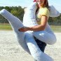 Giant Stuffed Snake 18 Feet Long Big Plush Light Blue Plush Serpent Made in  USA