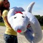 Giant Stuffed Snake 18 Feet Long Big Plush Light Blue Plush Serpent Made in  USA